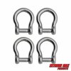 Extreme Max Extreme Max 3006.8405.4 BoatTector Stainless Steel Bow Shackle with No-Snag Pin - 1/4", 4-Pack 3006.8405.4